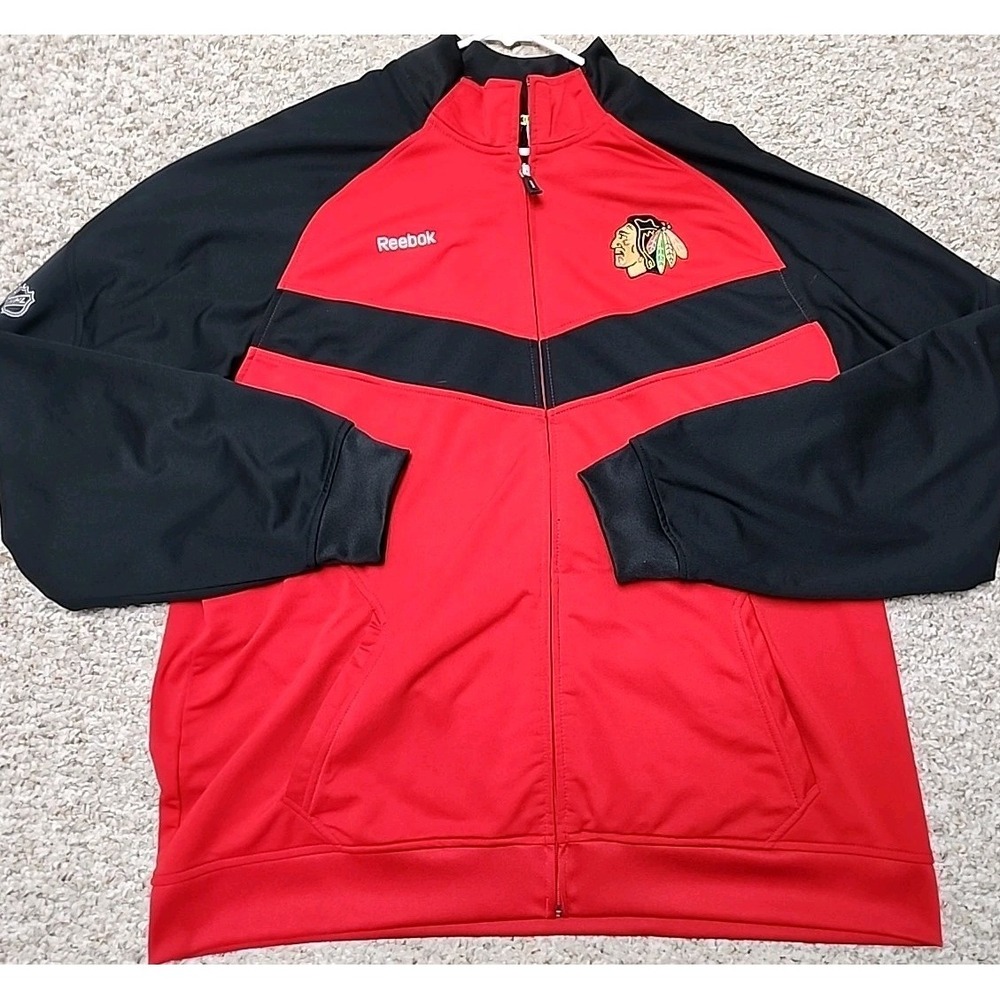 Reebok NHL Center Ice Chicago Blackhaws Tavel Full Zip Jacket 2XL 2011 Red